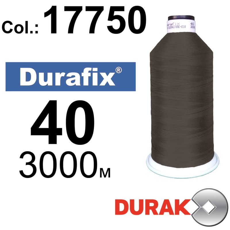 Нитки сверхпрочные, Durafix, полиэстер, N40 (60tex), длина 3000 м., цвет 46(17750)-266 колонка 9