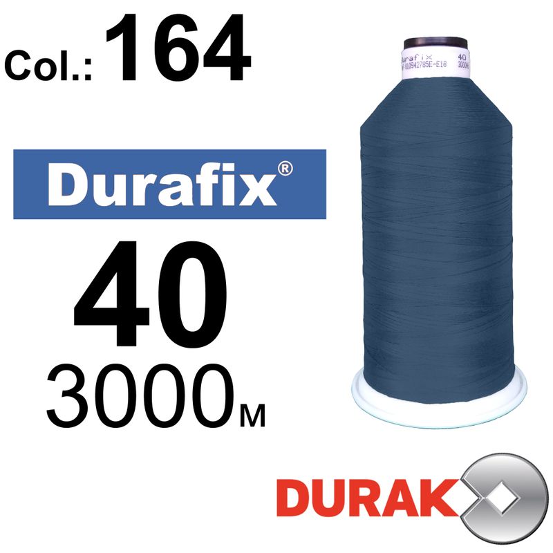 Нитки сверхпрочные, Durafix, полиэстер, N40 (60tex), длина 3000 м., цвет 48(164)-285 колонка 7