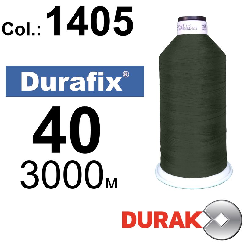 Нитки сверхпрочные, Durafix, полиэстер, N40 (60tex), длина 3000 м., цвет 03(1405)-092 колонка 8