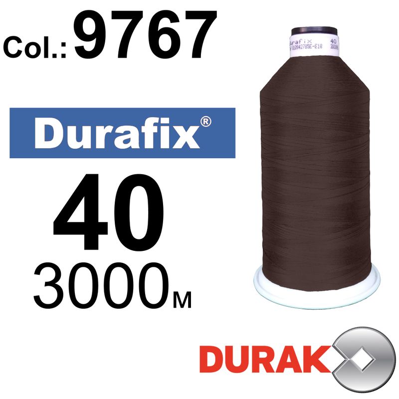 Нитки сверхпрочные, Durafix, полиэстер, N40 (60tex), длина 3000 м., цвет 06(9767)-045 колонка 3