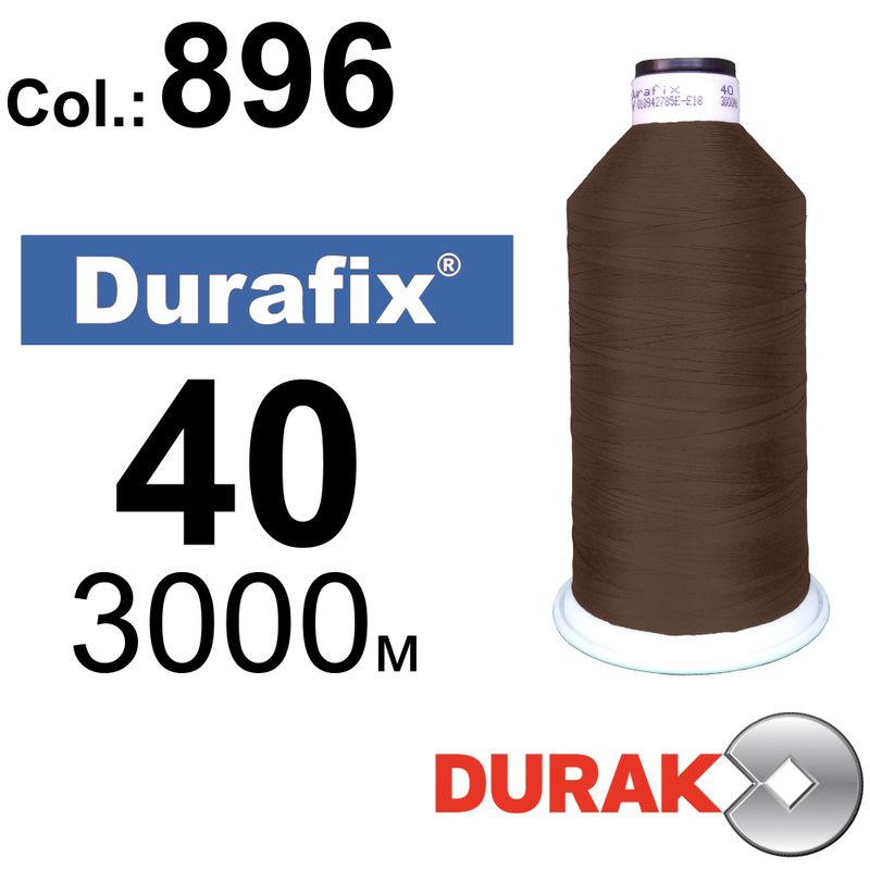 Нитки сверхпрочные, Durafix, полиэстер, N40 (60tex), длина 3000 м., цвет 18(896)-256 колонка 11