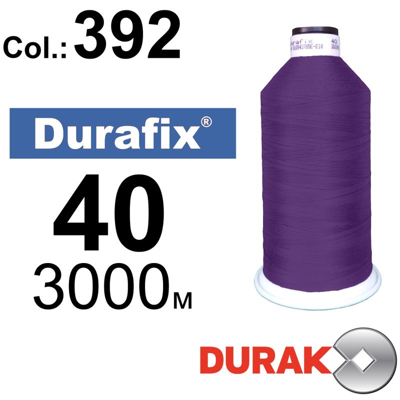 Нитки сверхпрочные, Durafix, полиэстер, N40 (60tex), длина 3000 м., цвет 25(392)-019 колонка 5