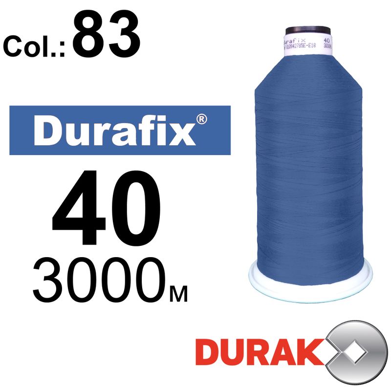 Нитки сверхпрочные, Durafix, полиэстер, N40 (60tex), длина 3000 м., цвет 27(83)-058 колонка 6