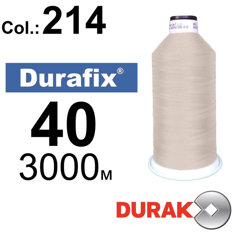 Нитки сверхпрочные, Durafix, полиэстер, N40 (60tex), длина 3000 м., цвет 42(214)-172 колонка 4