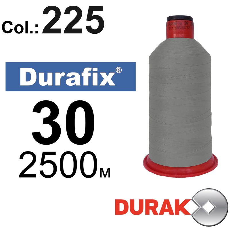 Нитки сверхпрочные, Durafix, полиэстер, N30 (80tex), длина 2500 м., цвет 10(225)-107 колонка 12