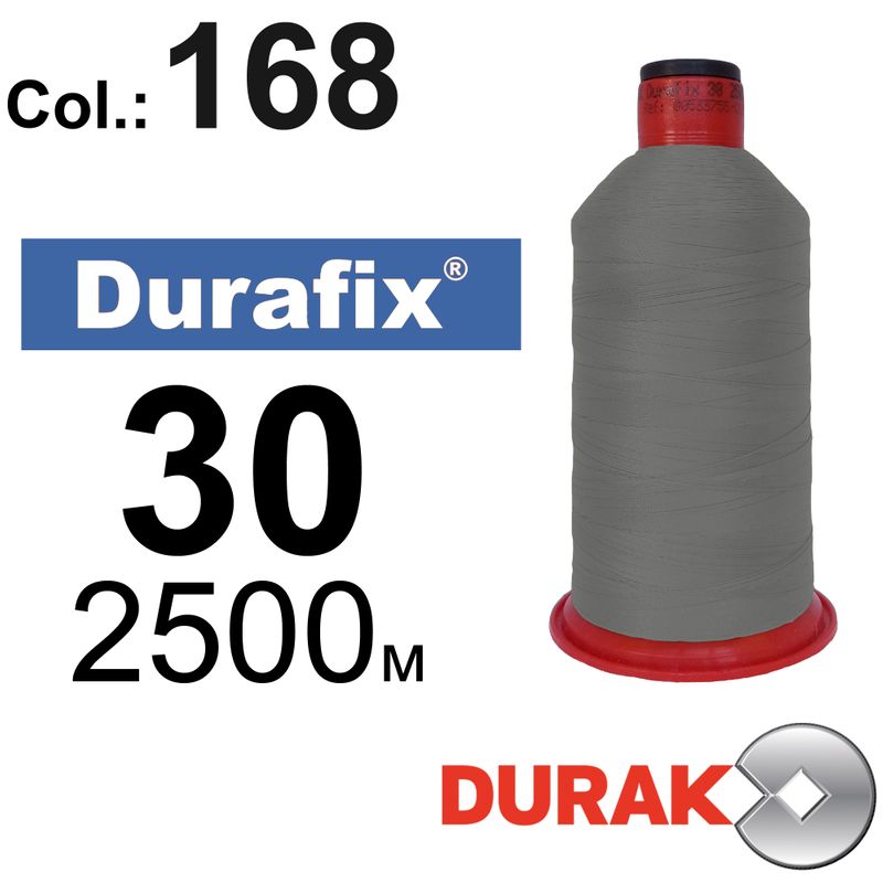 Нитки сверхпрочные, Durafix, полиэстер, N30 (80tex), длина 2500 м., цвет 11(168)-205 колонка 12