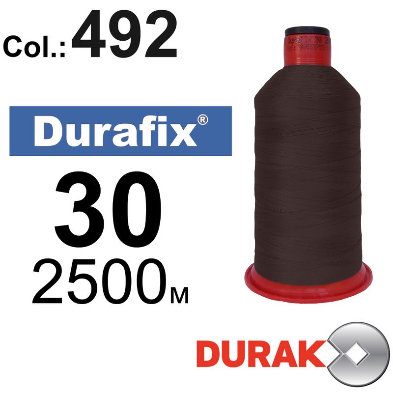 Нитки сверхпрочные, Durafix, полиэстер, N30 (80tex), длина 2500 м., цвет 12(492)-045 колонка 11