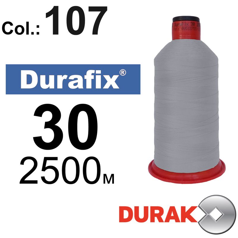 Нитки сверхпрочные, Durafix, полиэстер, N30 (80tex), длина 2500 м., цвет 13(107)-124 колонка 11