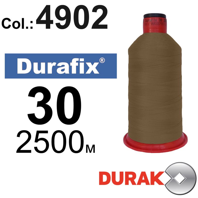 Нитки сверхпрочные, Durafix, полиэстер, N30 (80tex), длина 2500 м., цвет 14(4902)-126 колонка 3
