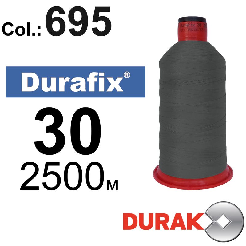 Нитки сверхпрочные, Durafix, полиэстер, N30 (80tex), длина 2500 м., цвет 16(695)-262 колонка 12