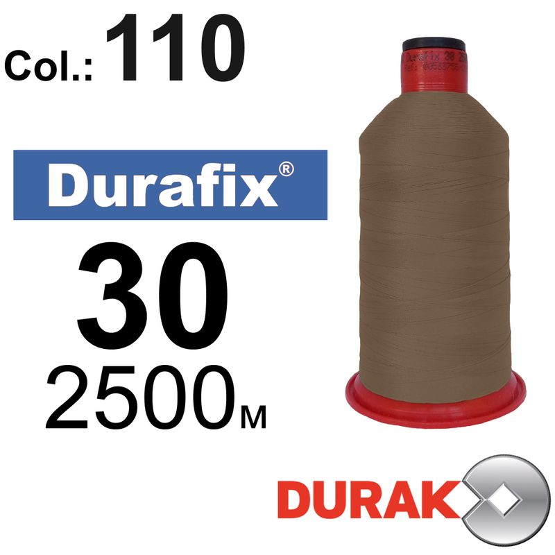 Нитки сверхпрочные, Durafix, полиэстер, N30 (80tex), длина 2500 м., цвет 17(110)-104 колонка 10