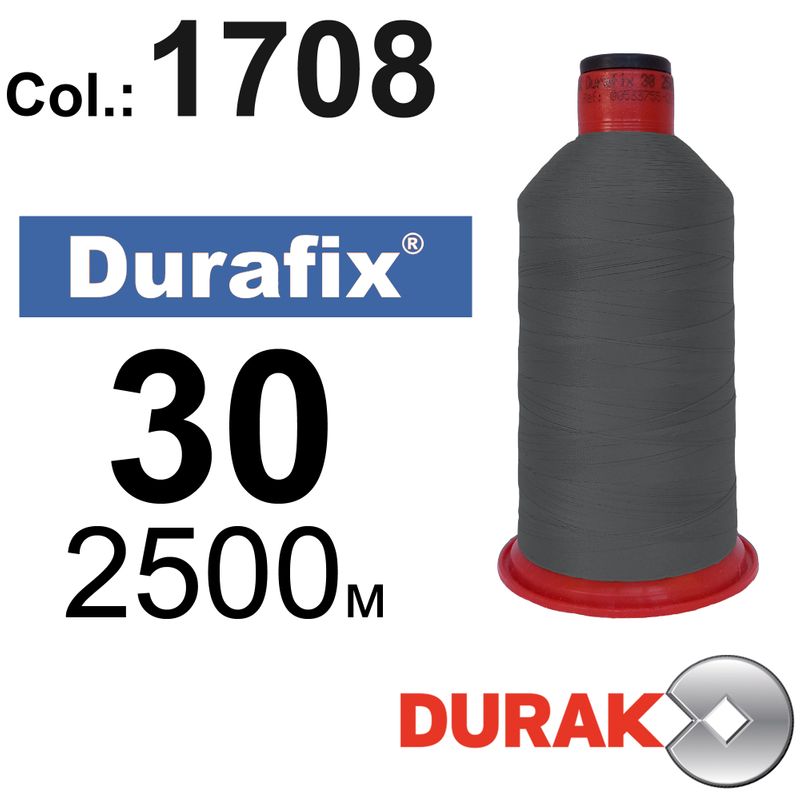 Нитки сверхпрочные, Durafix, полиэстер, N30 (80tex), длина 2500 м., цвет 19(1708)-108 колонка 11