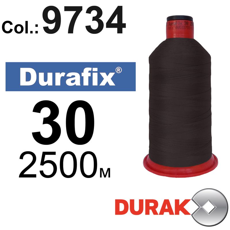 Нитки сверхпрочные, Durafix, полиэстер, N30 (80tex), длина 2500 м., цвет 20(9734)-047 колонка 3