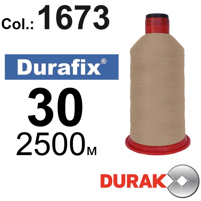 Нитки сверхпрочные, Durafix, полиэстер, N30 (80tex), длина 2500 м., цвет 24(1673)-167 колонка 10