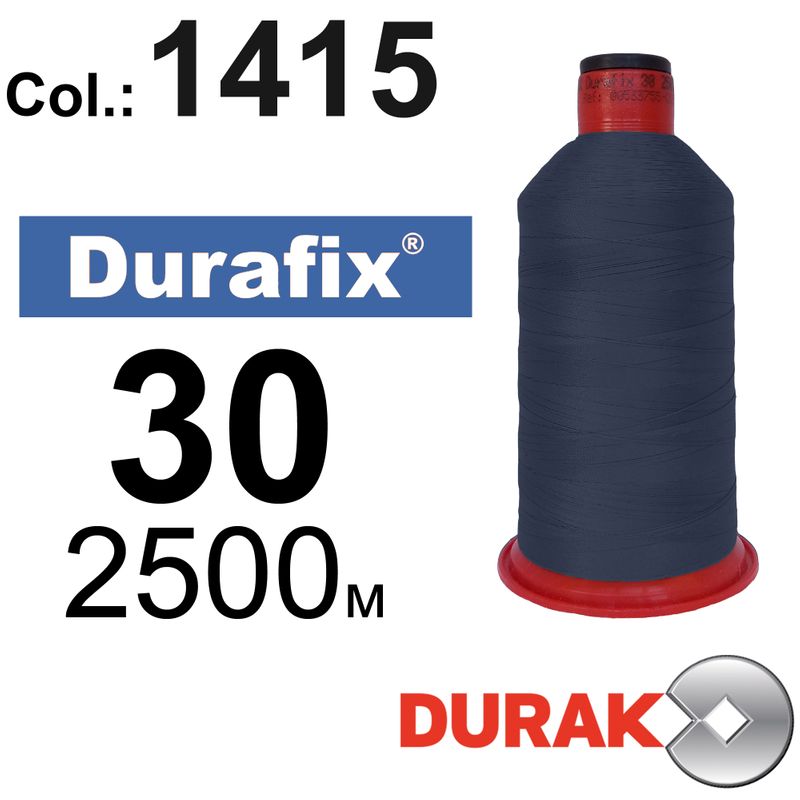 Нитки сверхпрочные, Durafix, полиэстер, N30 (80tex), длина 2500 м., цвет 25(1415)-139 колонка 7