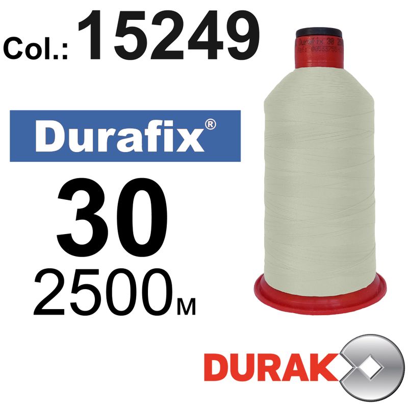 Нитки сверхпрочные, Durafix, полиэстер, N30 (80tex), длина 2500 м., цвет 27(15249)-121 колонка 3