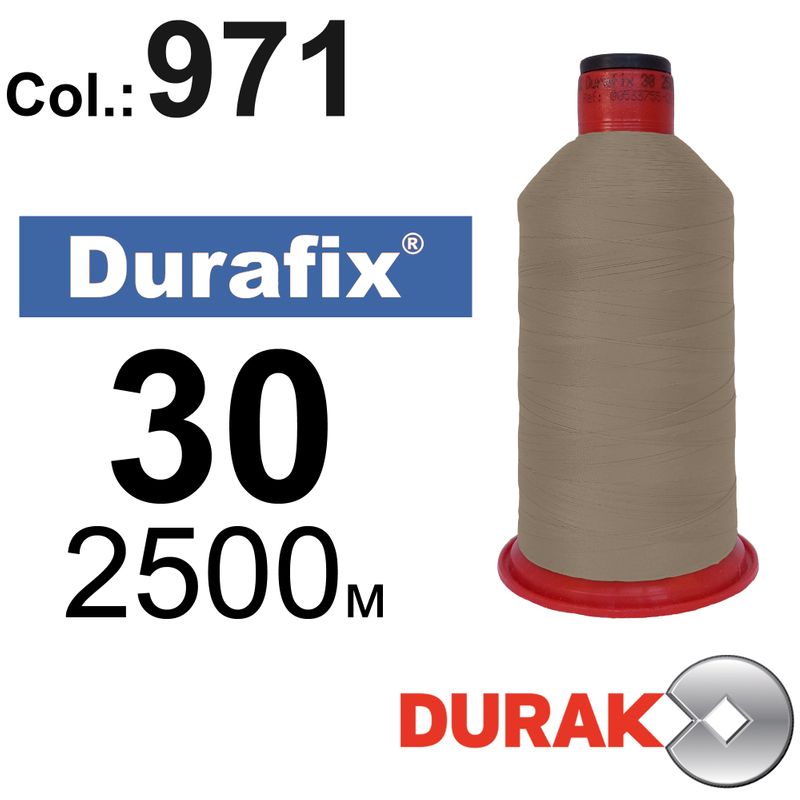 Нитки сверхпрочные, Durafix, полиэстер, N30 (80tex), длина 2500 м., цвет 28(971)-127 колонка 10