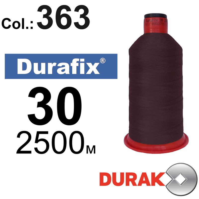 Нитки сверхпрочные, Durafix, полиэстер, N30 (80tex), длина 2500 м., цвет 35(363)-041 колонка 4