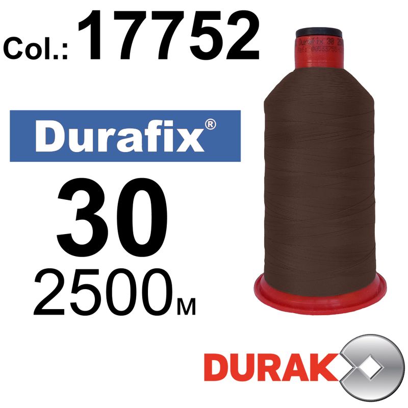 Нитки сверхпрочные, Durafix, полиэстер, N30 (80tex), длина 2500 м., цвет 38(17752)-258 колонка 9