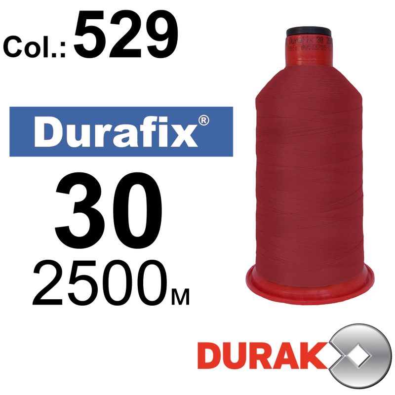 Нитки сверхпрочные, Durafix, полиэстер, N30 (80tex), длина 2500 м., цвет 39(529)-010 колонка 1