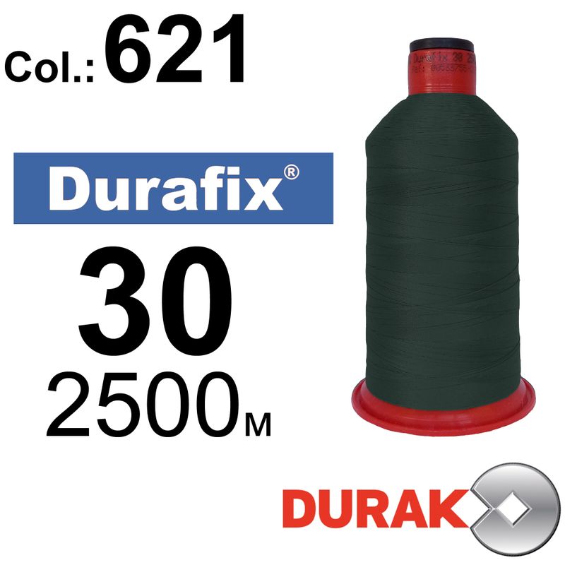 Нитки сверхпрочные, Durafix, полиэстер, N30 (80tex), длина 2500 м., цвет 42(621)-212 колонка 8