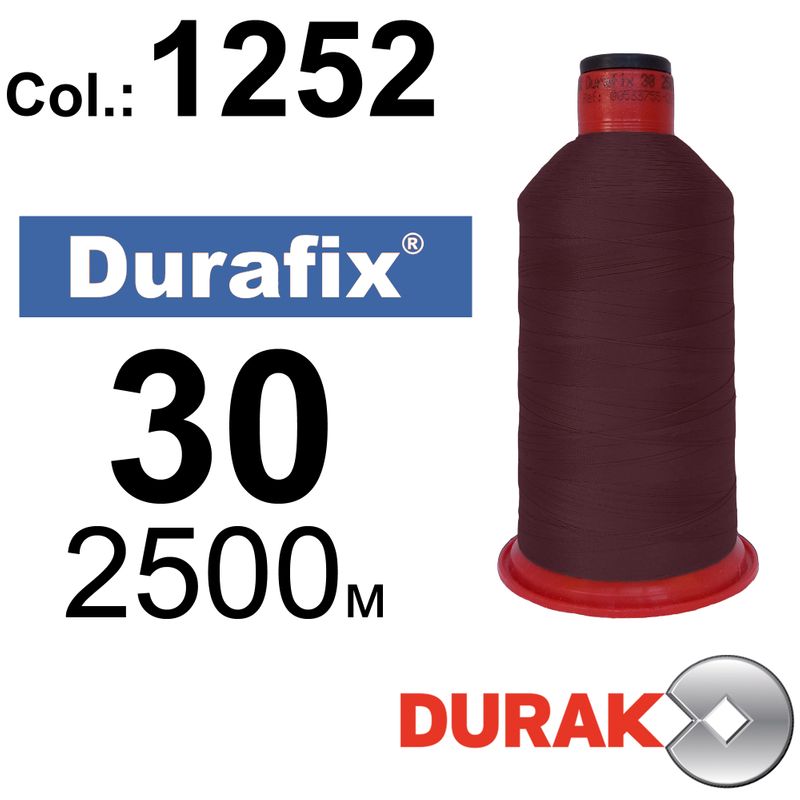 Нитки сверхпрочные, Durafix, полиэстер, N30 (80tex), длина 2500 м., цвет 43(1252)-013 колонка 4
