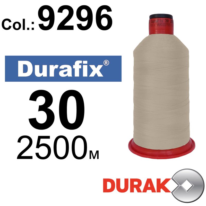Нитки сверхпрочные, Durafix, полиэстер, N30 (80tex), длина 2500 м., цвет 45(9296)-098 колонка 10