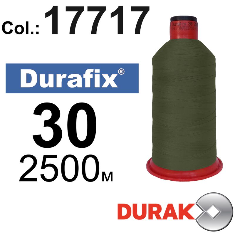 Нитки сверхпрочные, Durafix, полиэстер, N30 (80tex), длина 2500 м., цвет 06(17717)-090 колонка 8
