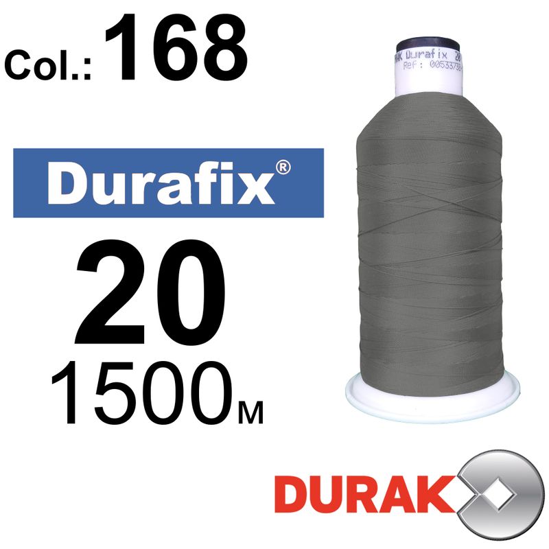 Нитки сверхпрочные, Durafix, полиэстер, N20 (135tex), длина 1500 м., цвет 08(168)-205 колонка 12