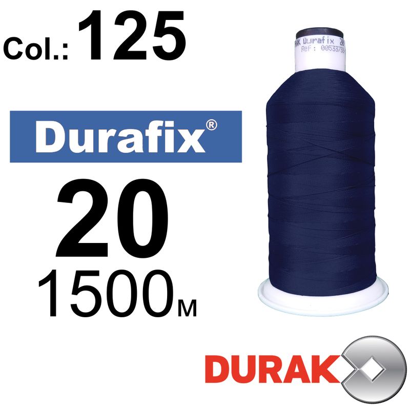 Нитки сверхпрочные, Durafix, полиэстер, N20 (135tex), длина 1500 м., цвет 09(125)-065 колонка 6