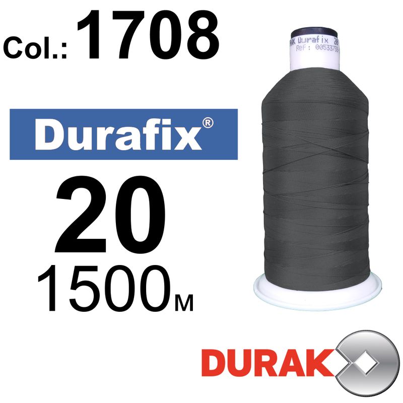 Нитки сверхпрочные, Durafix, полиэстер, N20 (135tex), длина 1500 м., цвет 12(1708)-108 колонка 11