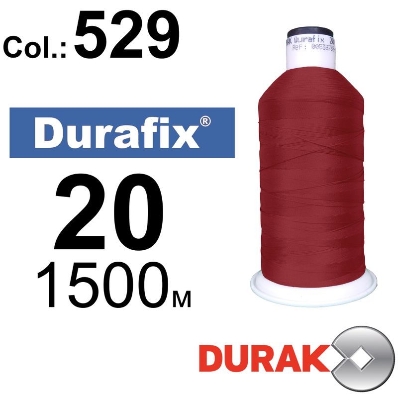 Нитки сверхпрочные, Durafix, полиэстер, N20 (135tex), длина 1500 м., цвет 19(529)-010 колонка 1