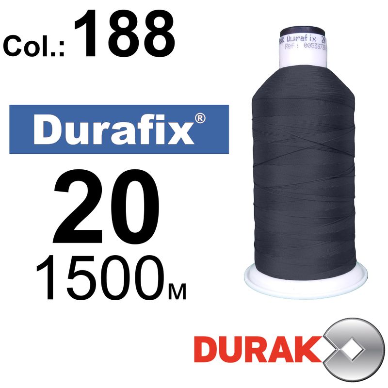 Нитки сверхпрочные, Durafix, полиэстер, N20 (135tex), длина 1500 м., цвет 20(188)-557 колонка 11