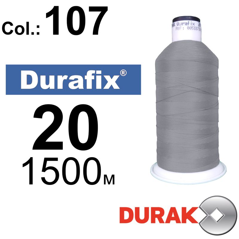 Нитки сверхпрочные, Durafix, полиэстер, N20 (135tex), длина 1500 м., цвет 24(107)-124 колонка 11