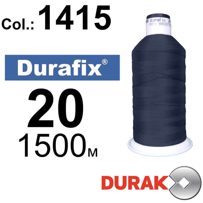 Нитки сверхпрочные, Durafix, полиэстер, N20 (135tex), длина 1500 м., цвет 26(1415)-504 колонка 7