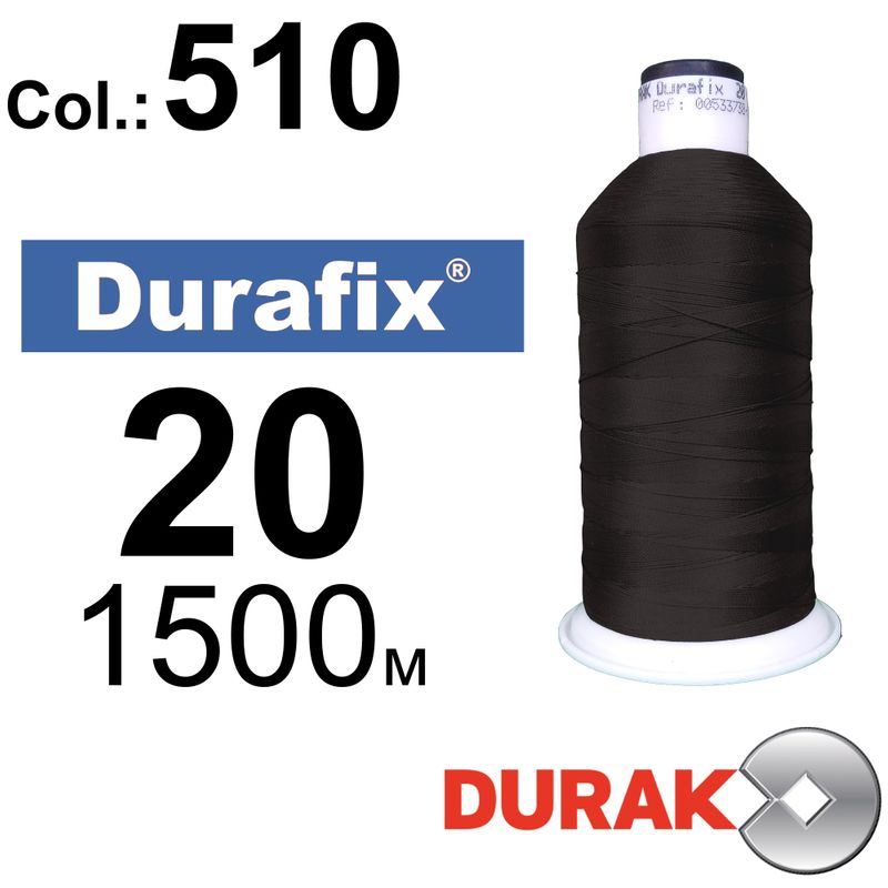 Нитки сверхпрочные, Durafix, полиэстер, N20 (135tex), длина 1500 м., цвет 27(510)-563 колонка 11
