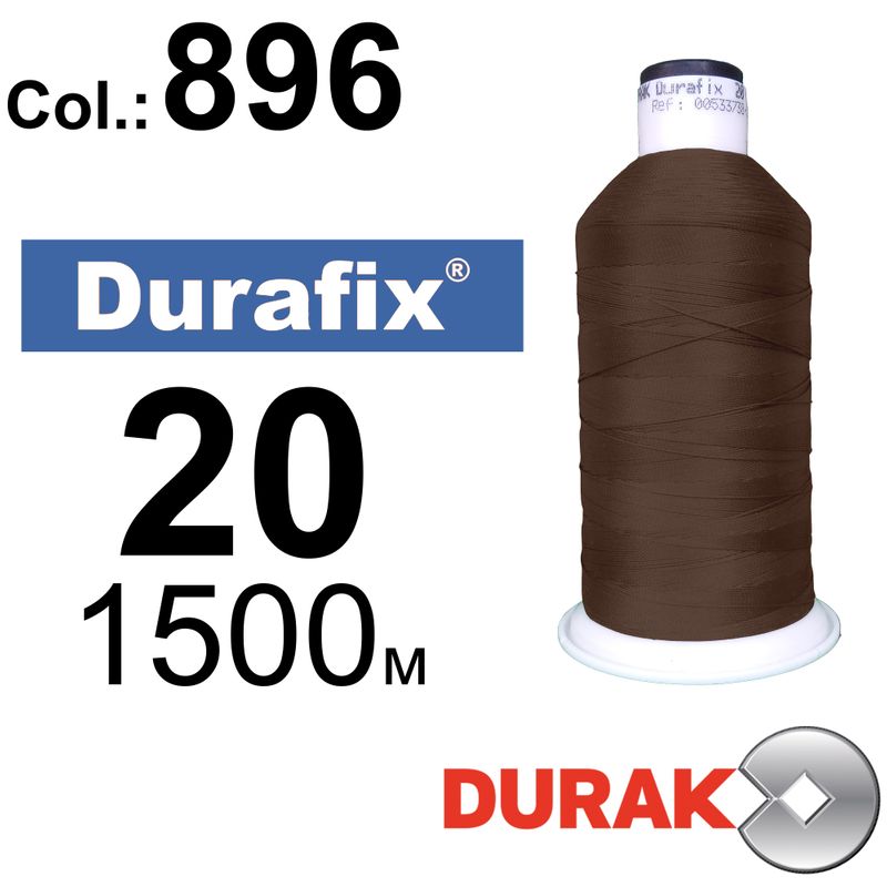 Нитки сверхпрочные, Durafix, полиэстер, N20 (135tex), длина 1500 м., цвет 28(896)-256 колонка 11