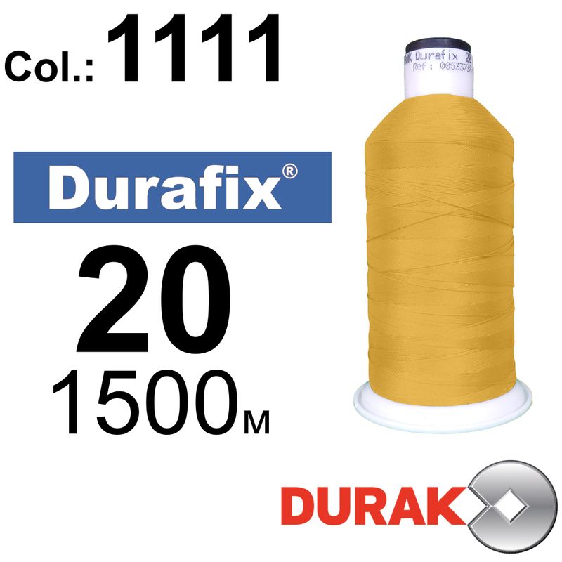 Нитки сверхпрочные, Durafix, полиэстер, N20 (135tex), длина 1500 м., цвет 29(1111)-031 колонка 1