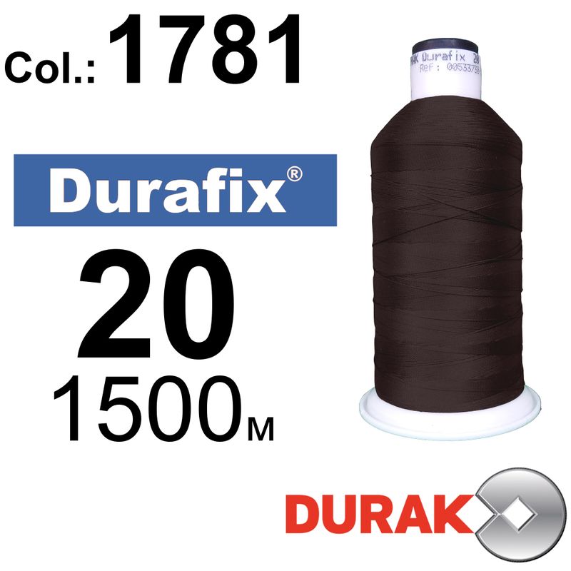 Нитки сверхпрочные, Durafix, полиэстер, N20 (135tex), длина 1500 м., цвет 30(1781)-178 колонка 3