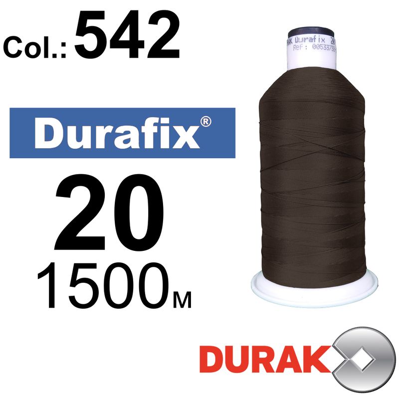 Нитки сверхпрочные, Durafix, полиэстер, N20 (135tex), длина 1500 м., цвет 31(542)-046 колонка 10