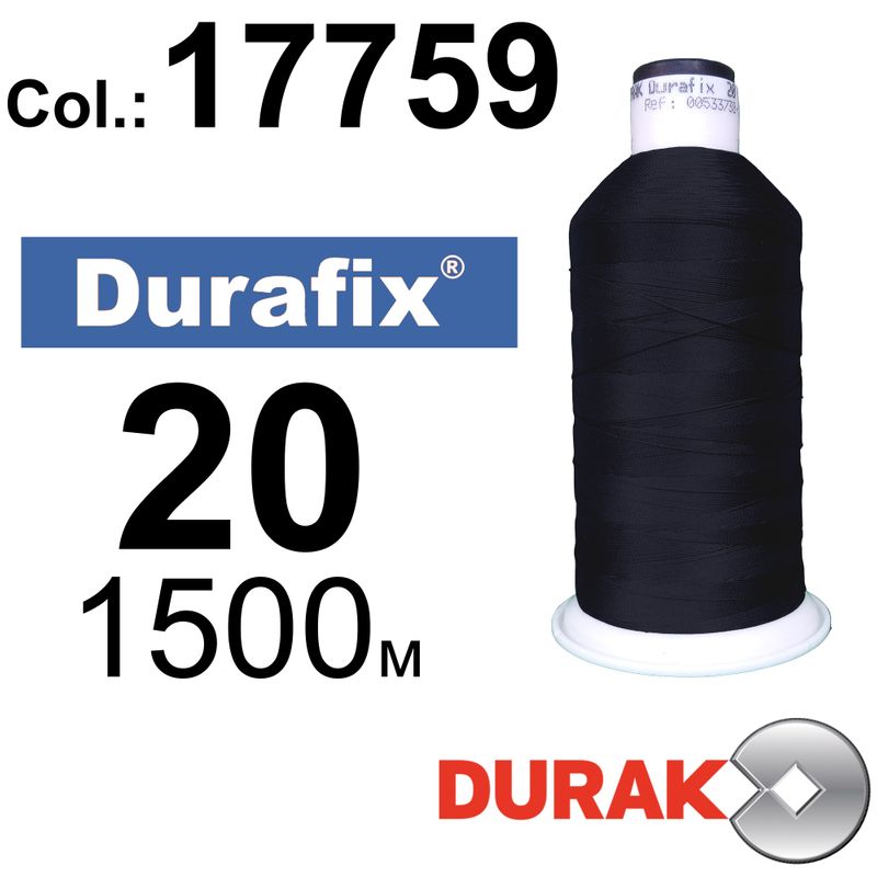 Нитки сверхпрочные, Durafix, полиэстер, N20 (135tex), длина 1500 м., цвет 35(17759)-071 колонка 12