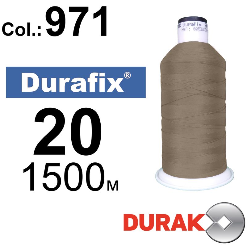 Нитки сверхпрочные, Durafix, полиэстер, N20 (135tex), длина 1500 м., цвет 37(971)-127 колонка 10