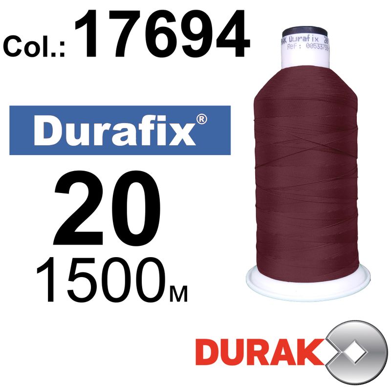 Нитки сверхпрочные, Durafix, полиэстер, N20 (135tex), длина 1500 м., цвет 39(17694)-012 колонка 1