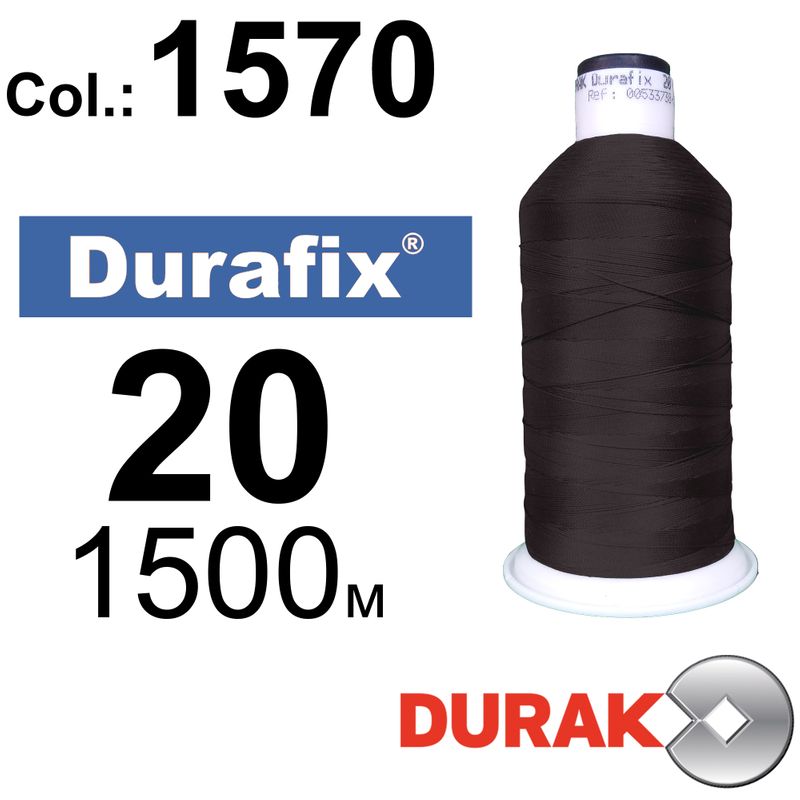 Нитки сверхпрочные, Durafix, полиэстер, N20 (135tex), длина 1500 м., цвет 41(1570)-562 колонка 10