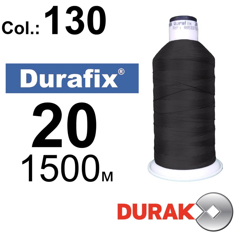 Нитки сверхпрочные, Durafix, полиэстер, N20 (135tex), длина 1500 м., цвет 47(130)-330 колонка 12