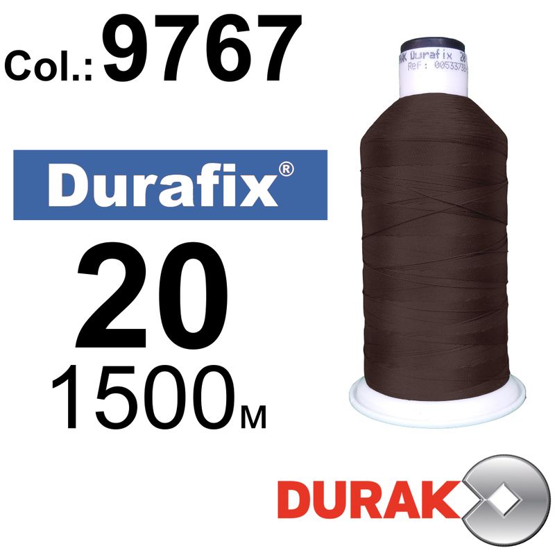 Нитки сверхпрочные, Durafix, полиэстер, N20 (135tex), длина 1500 м., цвет 03(9767)-045 колонка 3