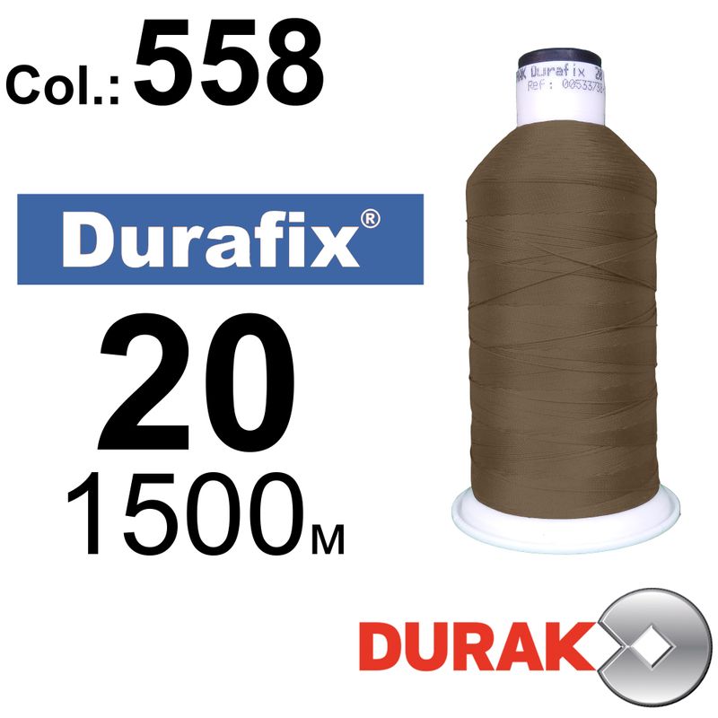 Нитки сверхпрочные, Durafix, полиэстер, N20 (135tex), длина 1500 м., цвет10(558)-265 колонка 10