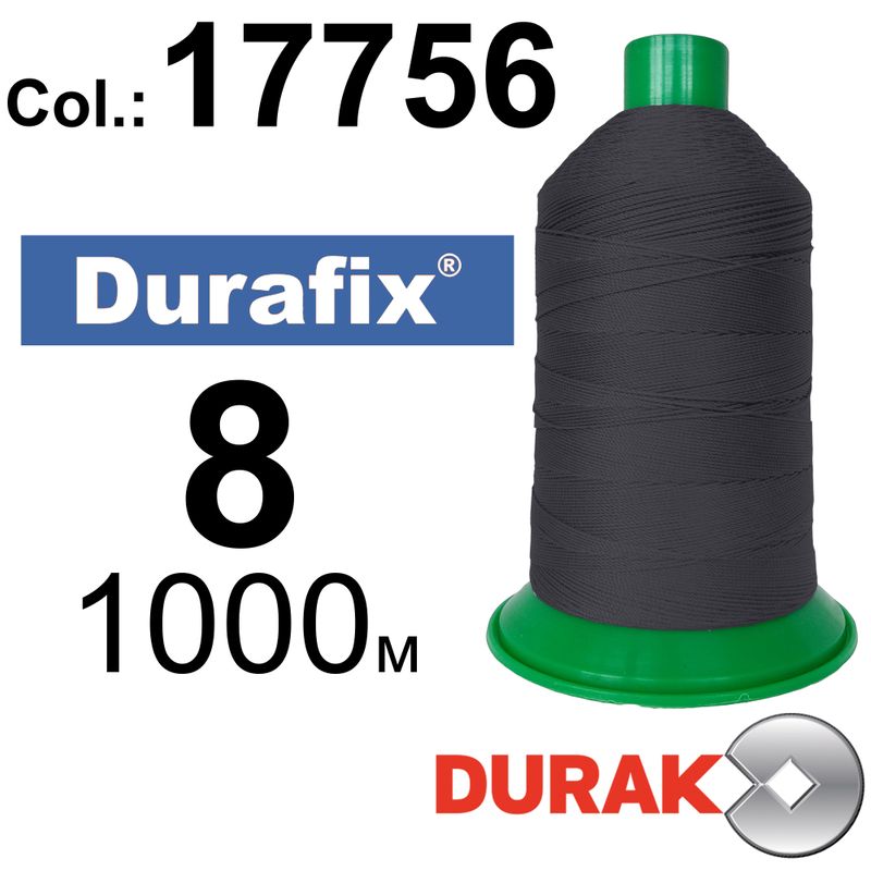 Нитки сверхпрочные, Durafix, полиэстер, N08 (330tex), длина 1000 м., цвет 07(17756)-116 колонка 11