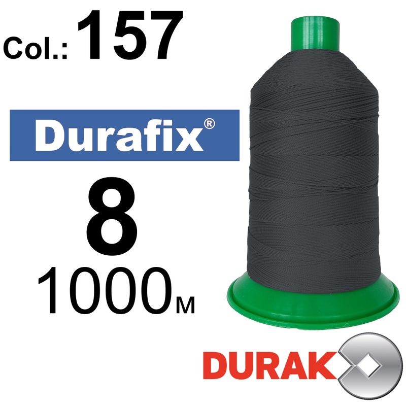 Нитки сверхпрочные, Durafix, полиэстер, N08 (330tex), длина 1000 м., цвет 08(157)-202 колонка 12