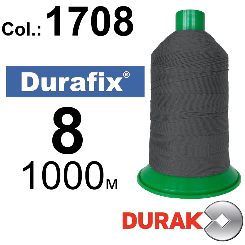Нитки сверхпрочные, Durafix, полиэстер, N08 (330tex), длина 1000 м., цвет 11(1708)-108 колонка 11